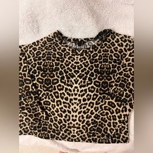 Cheetah print long sleeve shirt